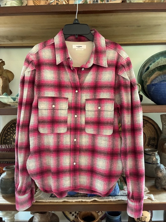 Isabel Marant Tops - Isabel Marant Pink Plaid Button-Down Shirt